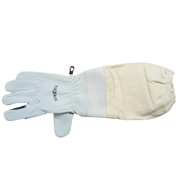 Rękawice pszczelarskie długie, skórzane, Wyrobek, rozmiar XL